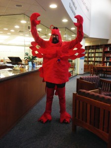 Researcher in the Reading Room today