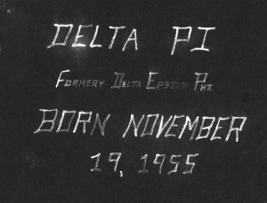 Birth of Delta Pi, November 1955