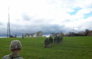 Currently, UConn ROTC benefits from a close relationship to the CT National Guard, which provides equipment and other support for Cadet training. In this 2010 photo, Army Cadets prepare to board UH-60 Blackhawk helicopters of the CTARNG’s 1st Battalion, 169th Aviation Regiment, which will transport them to a Field Training Exercise (FTX) at Camp Niantic, CT.