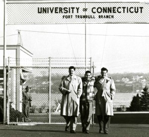 Students at the Fort Trumbull Campus in New London, circa 1946.