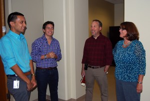 TIm Lim; Rachel Conboy; David Avery, Facilities Manager; Martha Bedard, Vice Provost