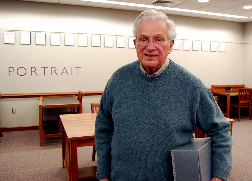 Rudy Favretti in the Archives & Special Collections Reading Room.